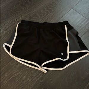 Old Navy Black Athletic Shorts with White Trim
